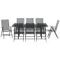 Preview: Garten Essgruppe 9 pcs Anthrazit Stahl