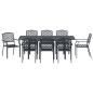 Preview: Garten Essgruppe 9 pcs Anthrazit Stahl