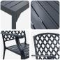 Preview: Garten Essgruppe 9 pcs Anthrazit Stahl