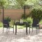 Preview: 3-teiliges Garten-Dining-Set Schwarz Textilene und Stahl