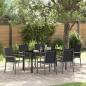 Preview: ARDEBO.de - 7-teiliges Gartenset mit Schwarz Textilene und Stahl