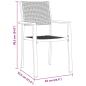 Preview: 3-teiliges Garten-Esszimmer-Set Schwarz Poly-Rattan