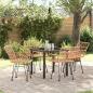 Preview: ARDEBO.de - 5-teiliges Garten-Esszimmer-Set braunes Poly-Rattan