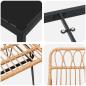 Preview: Garten Essgruppe 5 pcs Braun Pulverbeschichteter Stahl