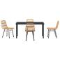 Preview: 5-teiliges Garten-Essplatz-Set braun Poly Rattan