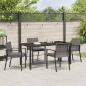 Preview: 5-teilige Garten Essgruppe Grau Poly Rattan