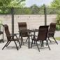 Preview: 5-teiliges Garten-Esszimmer-Set Braunes Poly-Rattan