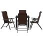 Preview: 5-teiliges Garten-Esszimmer-Set Braunes Poly-Rattan