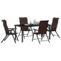 Preview: 5-teiliges Garten-Esszimmer-Set Braun Poly-Rattan