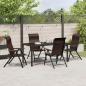 Preview: 5-teiliges Garten-Esszimmer-Set Braun Poly-Rattan
