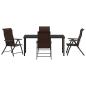 Preview: 5-teiliges Garten-Esszimmer-Set Braun Poly-Rattan