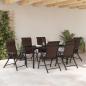 Preview: 7-teiliges Garten-Esszimmer-Set Braun Poly-Rattan
