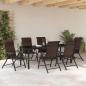Preview: 7-teiliges Garten-Esszimmer-Set Braun Poly-Rattan