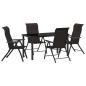 Preview: 5-teiliges Garten-Ess-Set Schwarz Poly-Rattan