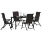 Preview: 5-teiliges Garten-Ess-Set Schwarz Poly-Rattan