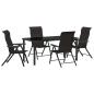 Preview: 5-teiliges Garten-Ess-Set Schwarz Poly-Rattan
