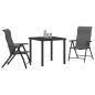 Preview: 3-teiliges Gartendining-Set Grau Poly-Rattan