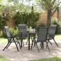 Preview: ARDEBO.de - 5-teiliges Garten-Dining-Set Grau Poly-Rattan