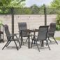 Preview: 5-teiliges Garten-Dining-Set Grau Poly-Rattan