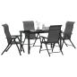 Preview: 5-teiliges Garten-Dining-Set Grau Poly-Rattan