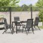 Preview: 5-teiliges Garten-Dining-Set Grau Poly-Rattan