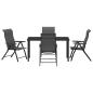 Preview: 5-teiliges Garten-Dining-Set Grau Poly-Rattan
