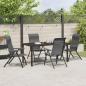 Preview: 5-teiliges Garten-Esstisch-Set Grau Poly-Rattan