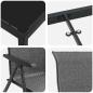 Preview: 5-teiliges Garten-Esstisch-Set Grau Poly-Rattan