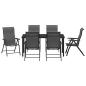 Preview: 7-teiliges Garten-Esszimmer-Set Grau Poly-Rattan