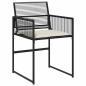 Preview: 5-teiliges Garten-Esszimmer-Set mit Kissen - Schwarzer Poly-Rattan