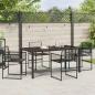 Preview: 5-teiliges Garten-Essmöbelset Schwarz Poly-Rattan