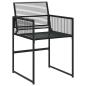Preview: 5-teiliges Garten-Essmöbelset Schwarz Poly-Rattan