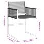 Preview: 5-teiliges Garten-Essmöbelset Schwarz Poly-Rattan