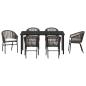 Preview: 7-teiliges Garten-Essgruppe Braun Poly Rattan