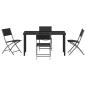 Preview: 5-teiliges Garten-Ess-Set Schwarz Textilene und Stahl