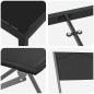 Preview: 5-teiliges Garten-Ess-Set Schwarz Textilene und Stahl