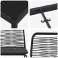 Preview: 3-teiliges Garten-Esstisch-Set Schwarz Poly-Rattan