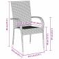 Preview: 7-teiliges Garten-Essset schwarzes Poly-Rattan
