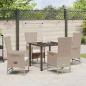 Preview: 5-teiliges Gartenset mit Kissen Beige Poly-Rattan