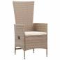 Preview: 5-teiliges Garten-Essset mit Kissen Beige Poly-Rattan