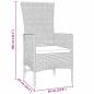 Preview: 3-teiliges Garten-Dining-Set mit Kissen Beiges Poly-Rattan
