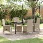 Preview: ARDEBO.de - 5-teiliges Garten-Dining-Set mit Kissen in Beige, Poly-Rattan