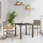 Preview: ARDEBO.de - 3-teilige Garten Essgruppe Grau Poly Rattan