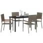 Preview: 5-teiliges Garten-Essset Grau Poly-Rattan