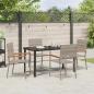 Preview: 5-teiliges Garten-Essset Grau Poly-Rattan