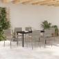 Preview: 7-teiliges Garten Essset Grau Poly Rattan