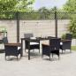 Preview: 5-teiliges Garten-Ess-Set Schwarz Poly-Rattan