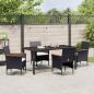 Preview: 5-teiliges Garten-Essset Schwarz Poly Rattan