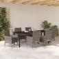 Preview: Garten Essgruppe 7 stk. Grau Poly-Rattan