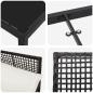 Preview: 3-teiliges Garten Esszimmer Set mit Kissen in Schwarz Poly Rattan
